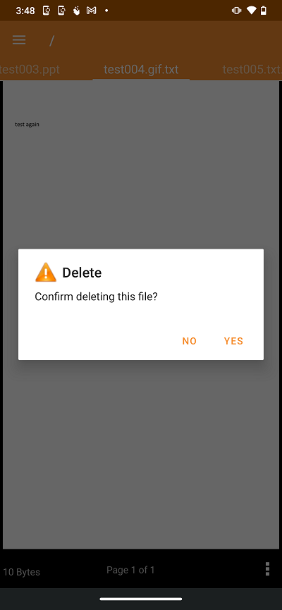 context menu