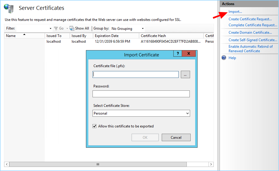 server certificates