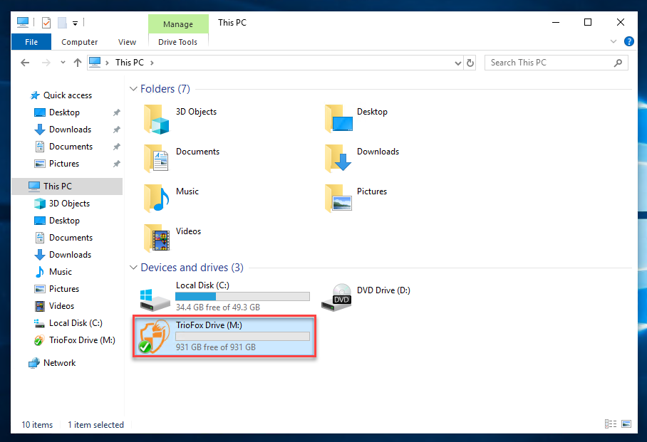 Cloud Drive on the Desktop · Triofox